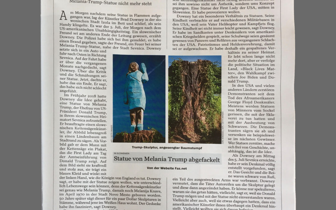 Brad Downey’s Projekt ‘Melania’ im Spiegel